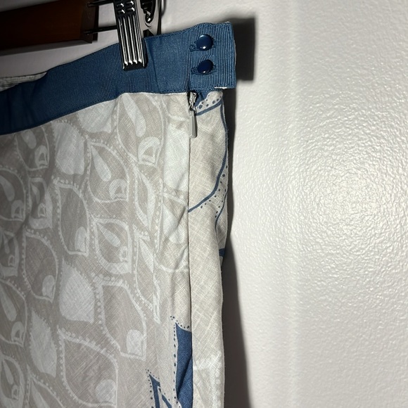 Old Navy Cotton Lined Summer A-line Skirt Navy Taupe Size 12 - Picture 5 of 5